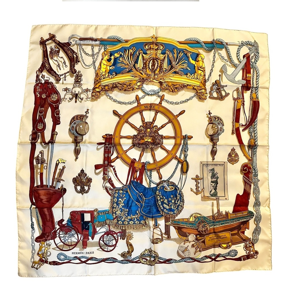 HERMES Nautical Themed Silk 💯 Scarf